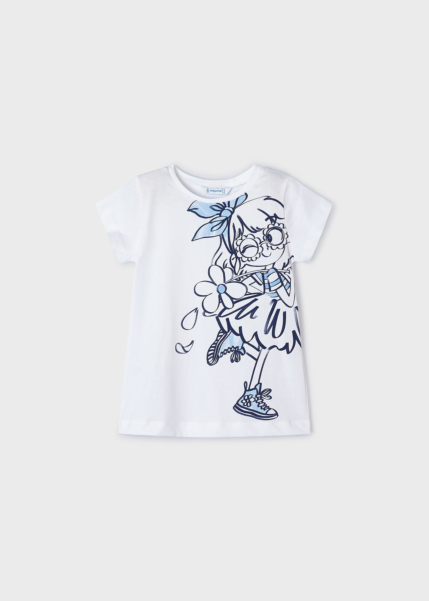Camiseta estampada Better Cotton para meninas, cor fúcsia.