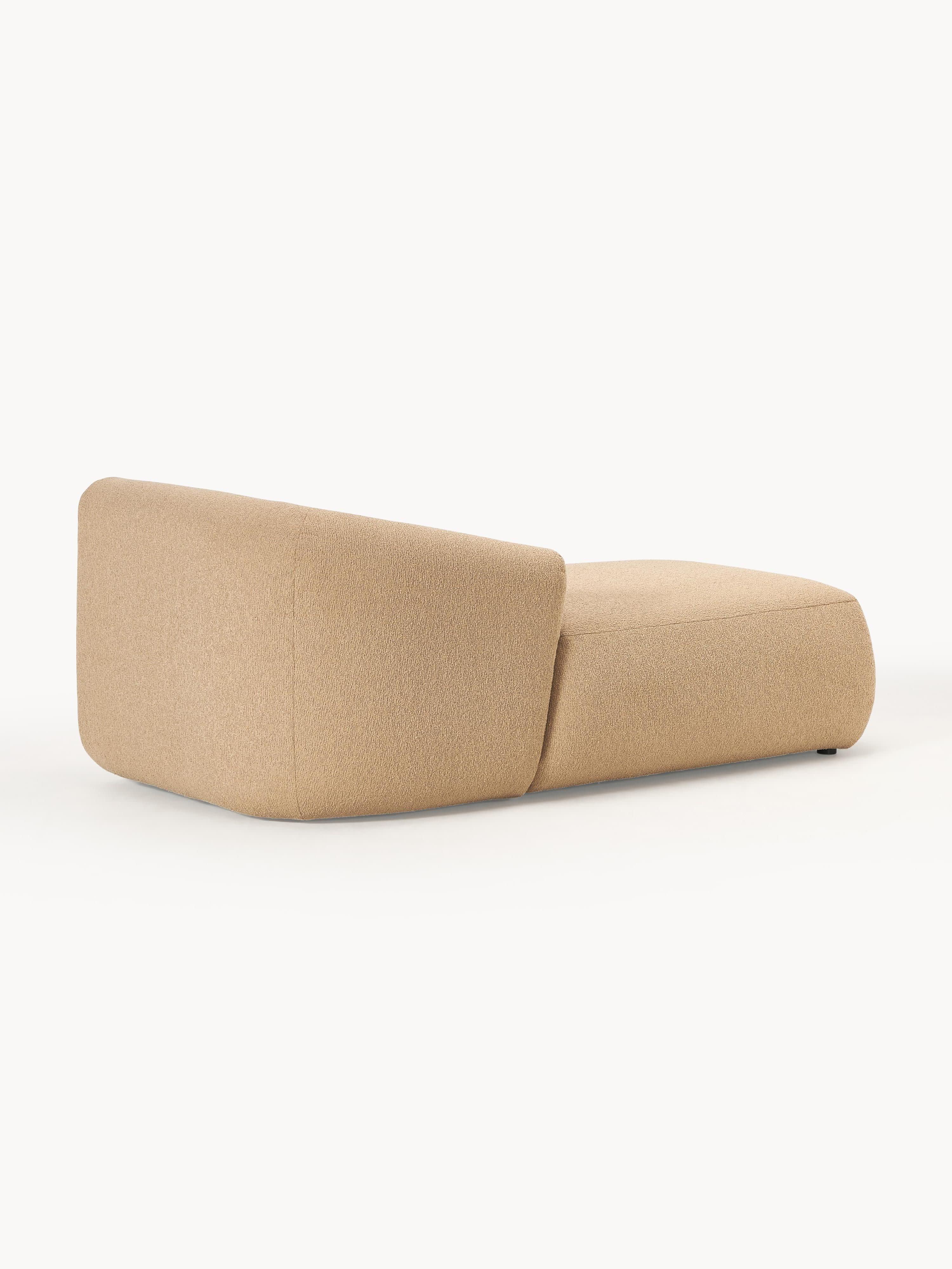 Chaise longue hoekmodule Sofia uit bouclé