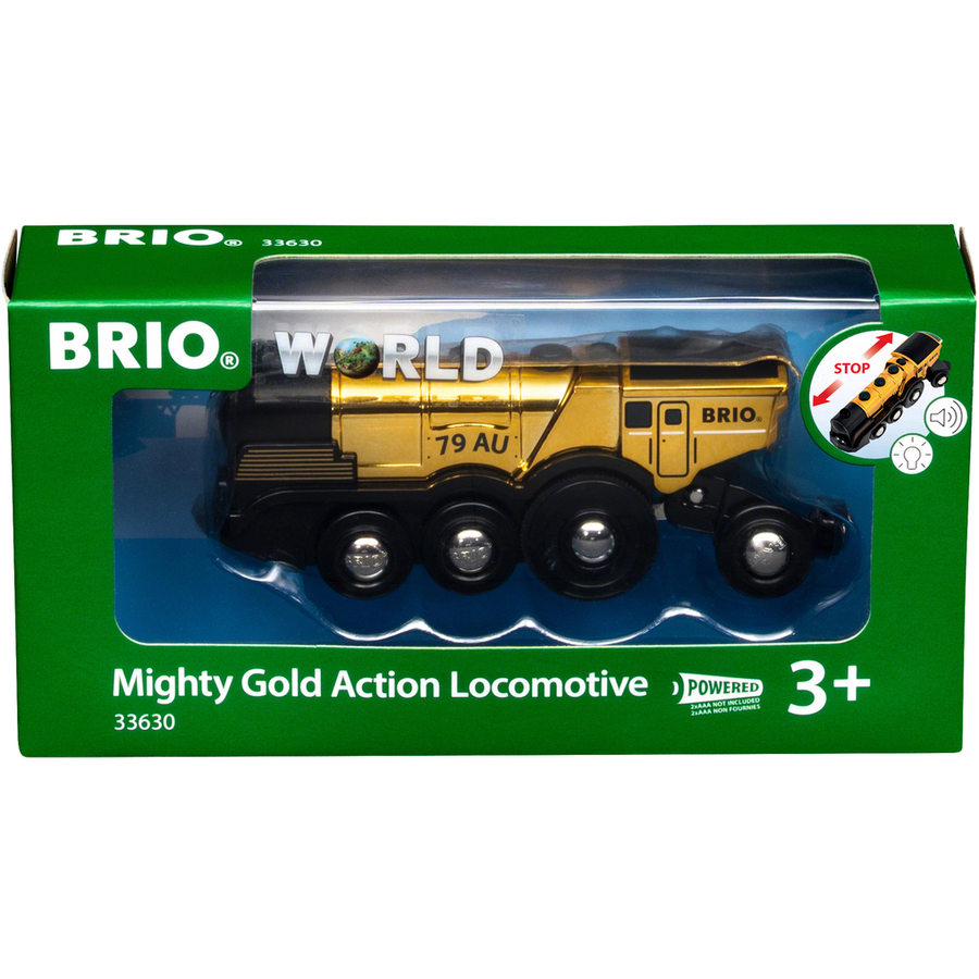 BRIO® WORLD Goldene Batterielok mit Licht und Sound