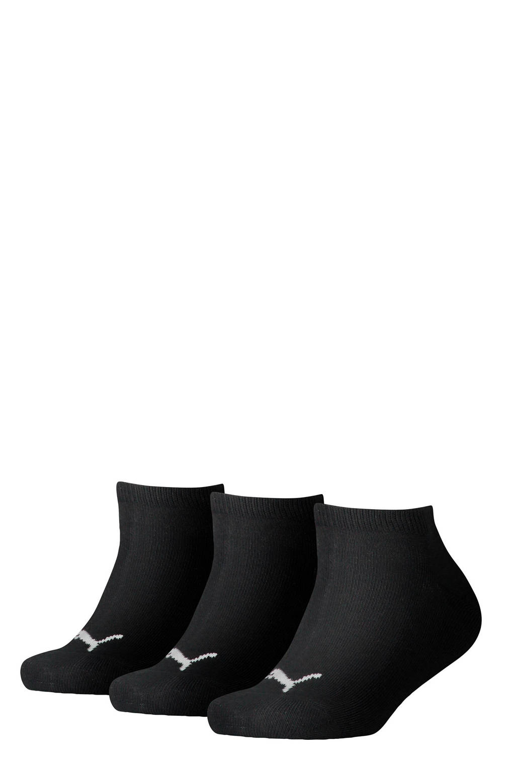 Puma sneakersokken - set van 3 zwart