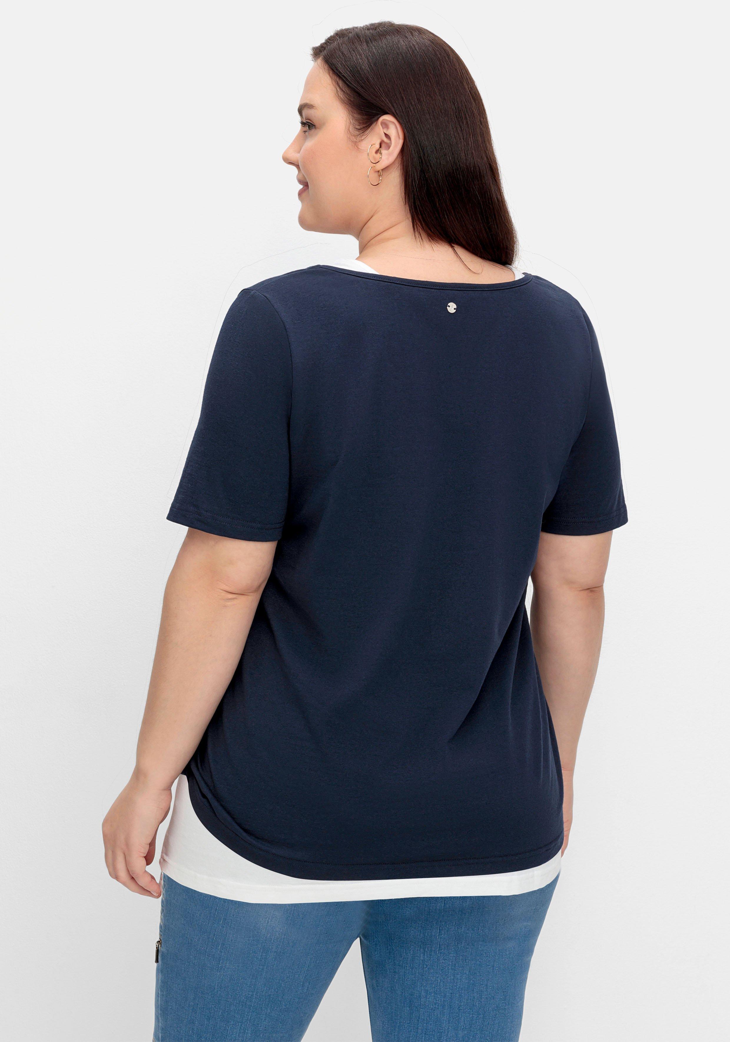 Jerseyshirt mit Wordingprint und separatem Top