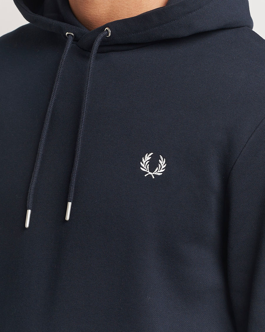 Fred Perry Tipped Hoodie Navy