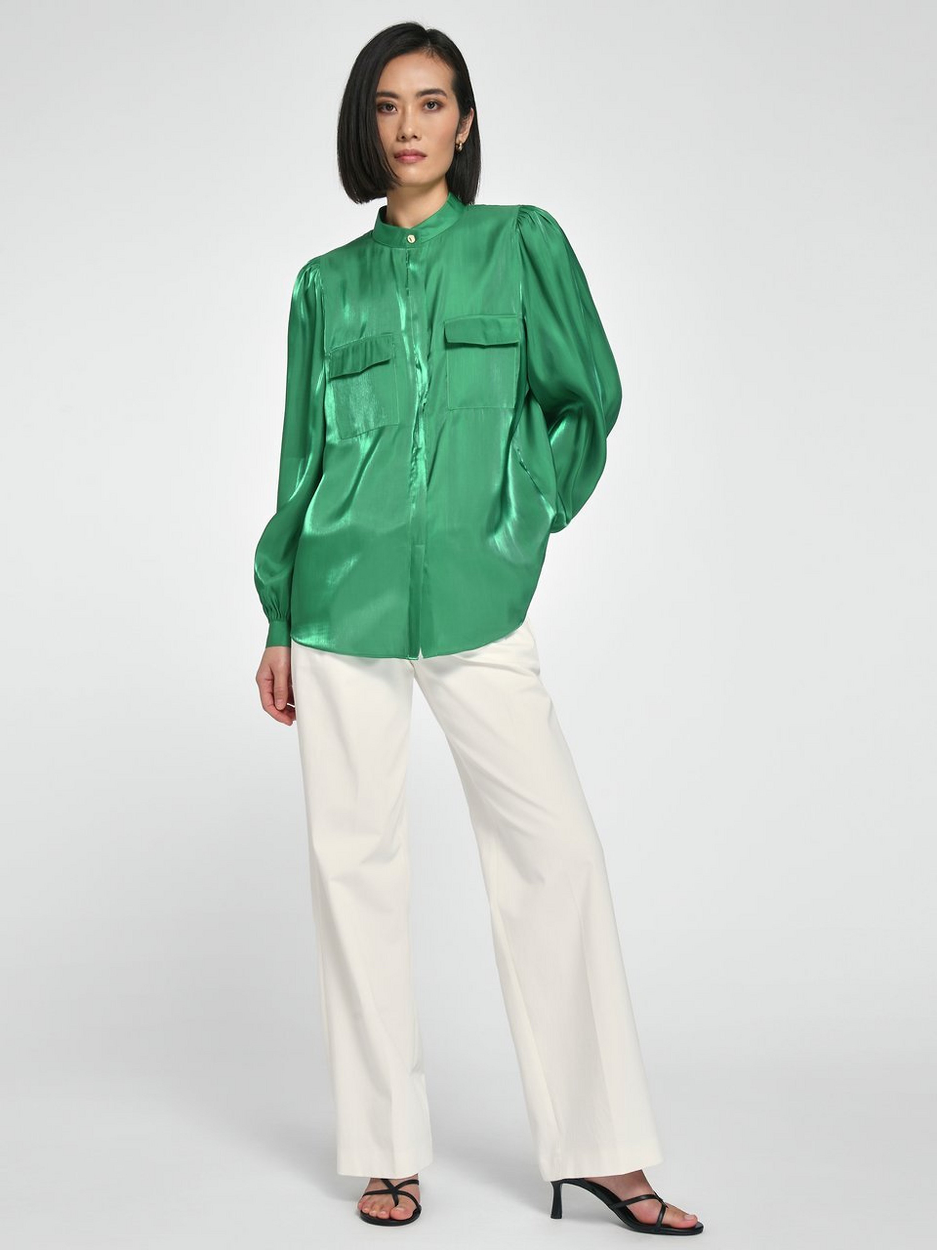 Bluse mit Stehkragen