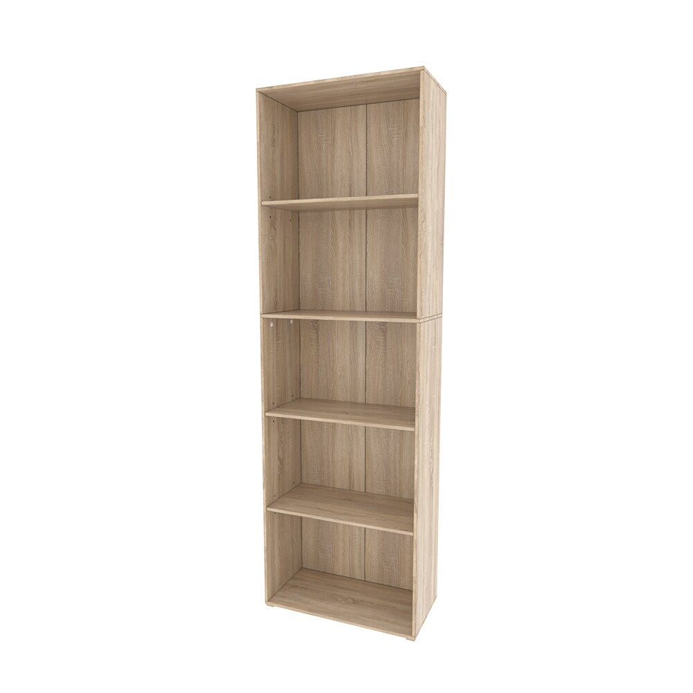 Vicco Bücherregal Bob, 190 x 60 cm, Sonoma, Wohnzimmer Standregal mit 5 Fächern