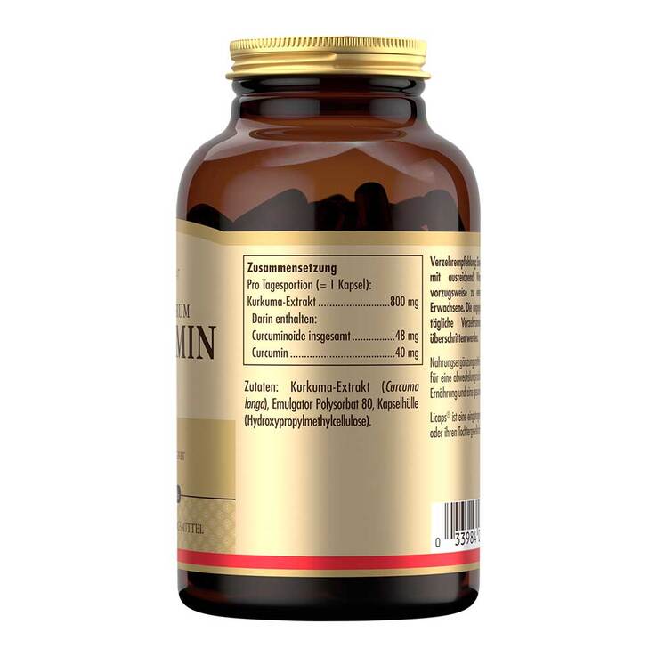 Solgar Vollspektrum Curcumin Kapseln, 90 St