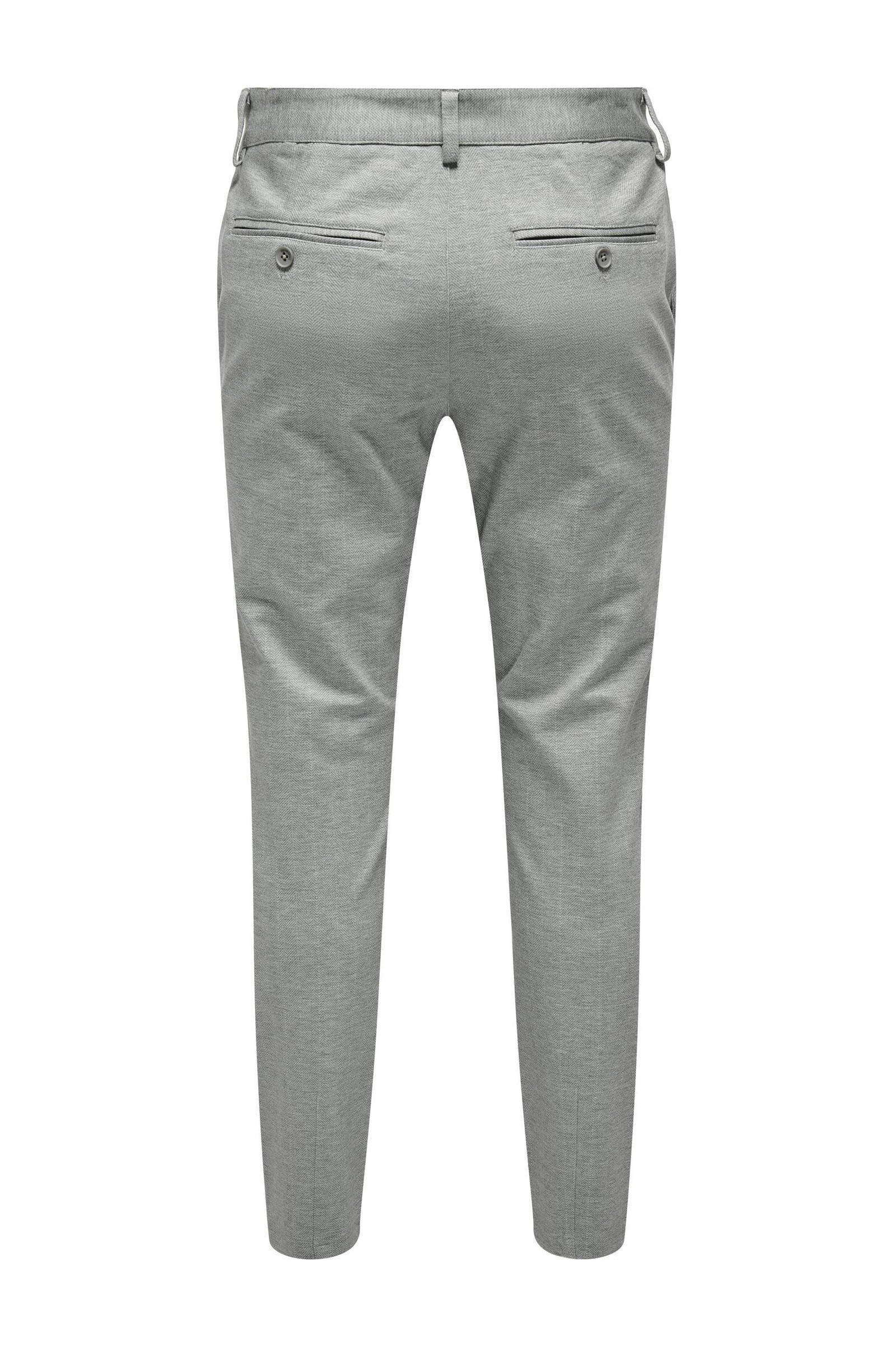ONLY & SONS slim fit chino ONSMARK grijs