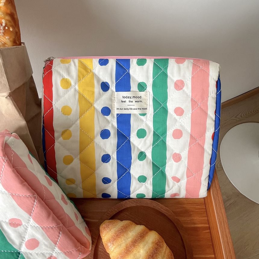 ZenlyHabit - Stoffen make-uptas / clutch / etui met stippen (verschillende designs)