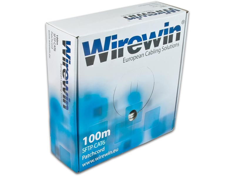 Wirewin Rangierkabel VKBOX KAT6 PATCH Cat 6, S/FTP, 100 m, KAT6 Patchkabelbox, grau, S/STP