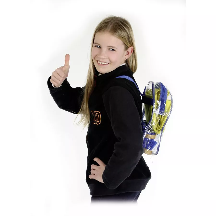 Kerbl Putz Rucksack Putzset Pflege Pferde Bürsten Striegel Blau Blau