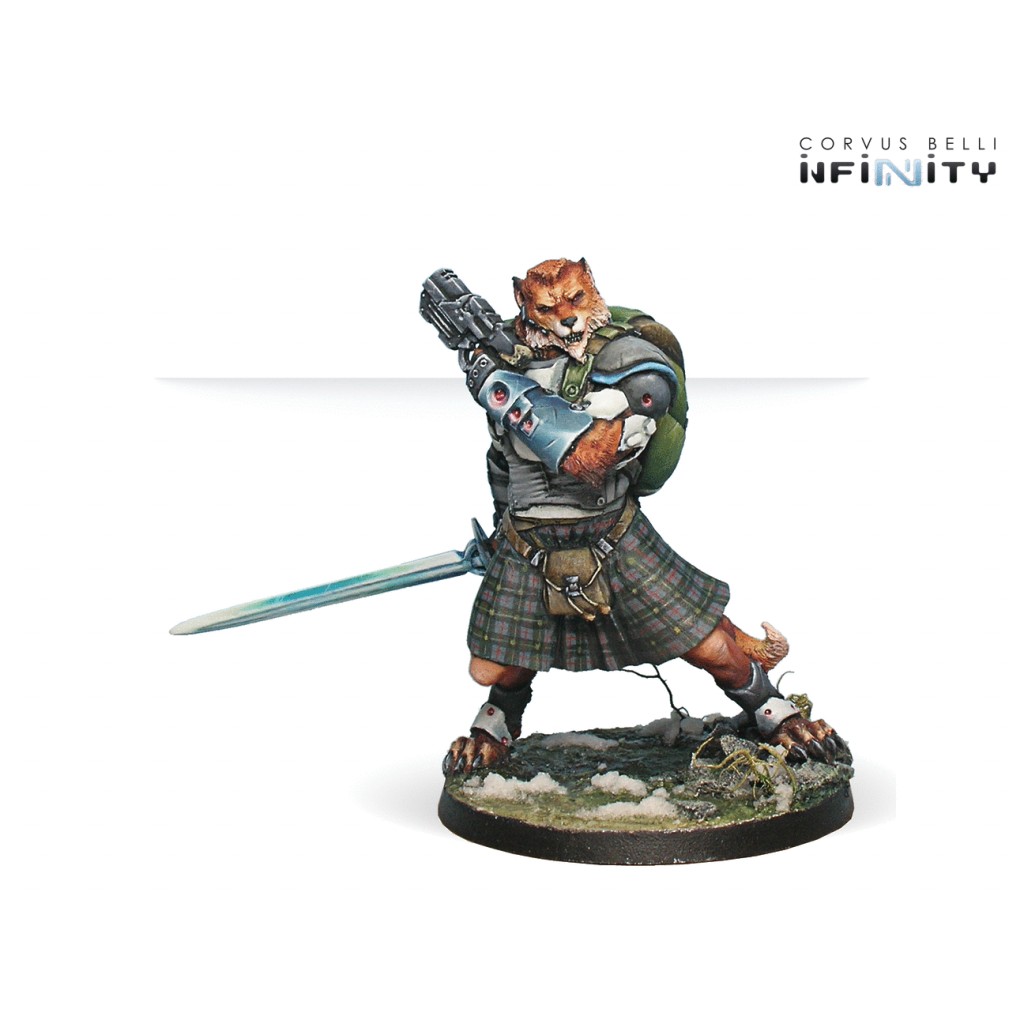Infinity - Mercenaries - Terlach McMurrough (2 Chain Rifle, Templar CCW)