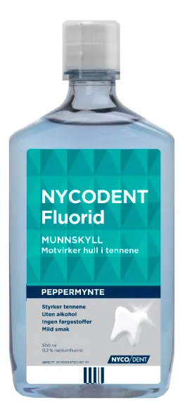 Nycodent Fluorid Mundskyl 0,2% m. Pebermynte - 500 ml.