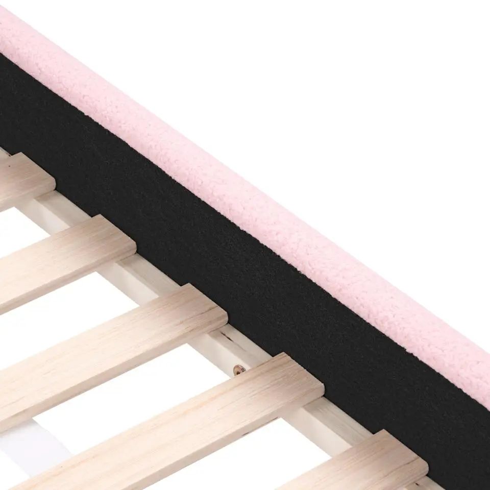 LAYE - Kinderbed - Roze - 90 x 200 cm - Bouclé