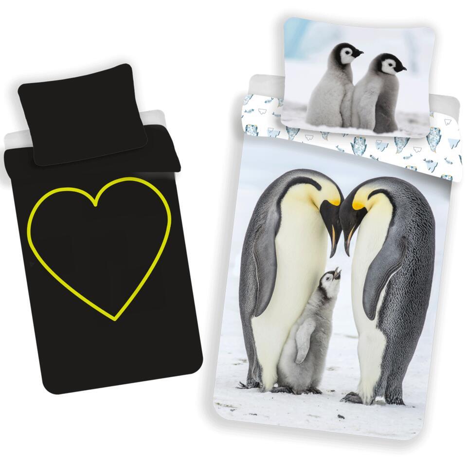 Animal Pictures Dekbedovertrek Pinguin Glow in the Dark - 140 x 200 cm - Katoen