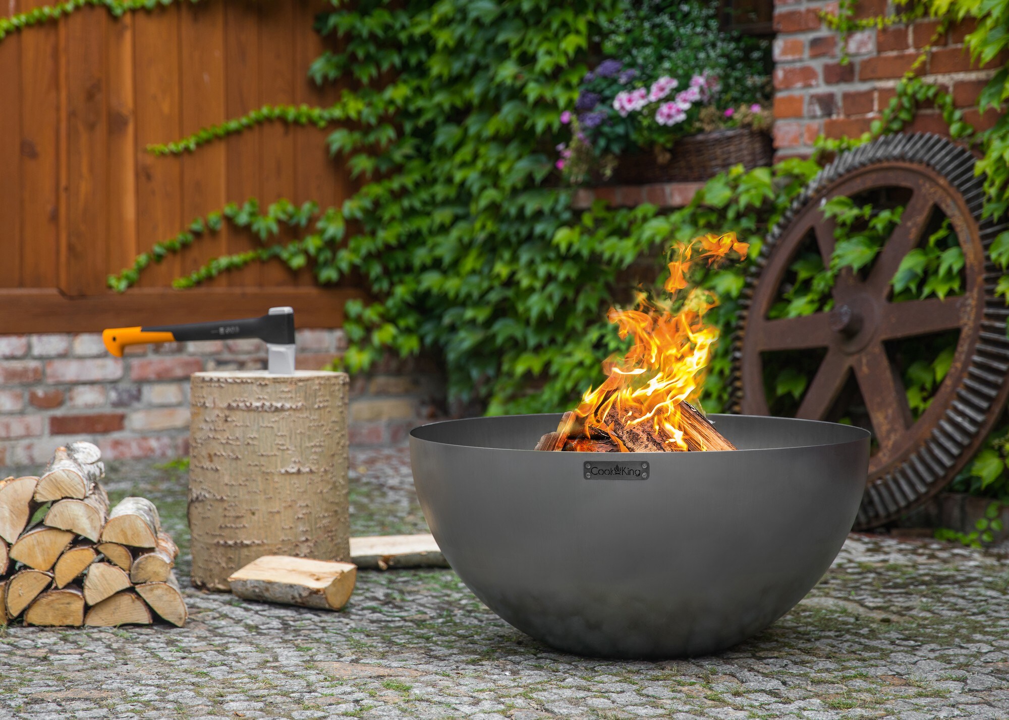 Tiefe Feuerschale Premium „DALLAS“ 85 cm