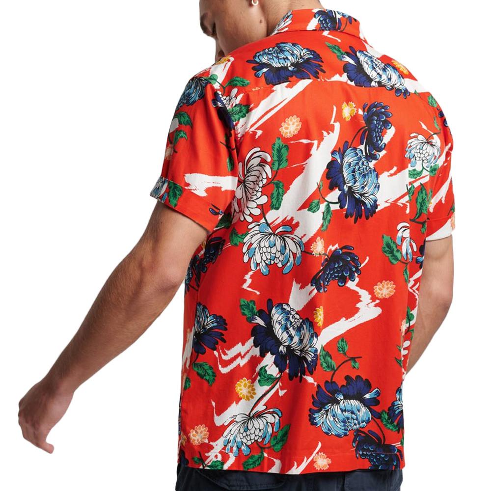 Superdry Chemisette Manches Courtes Rouge Homme Superdry Vintage Hawaiian