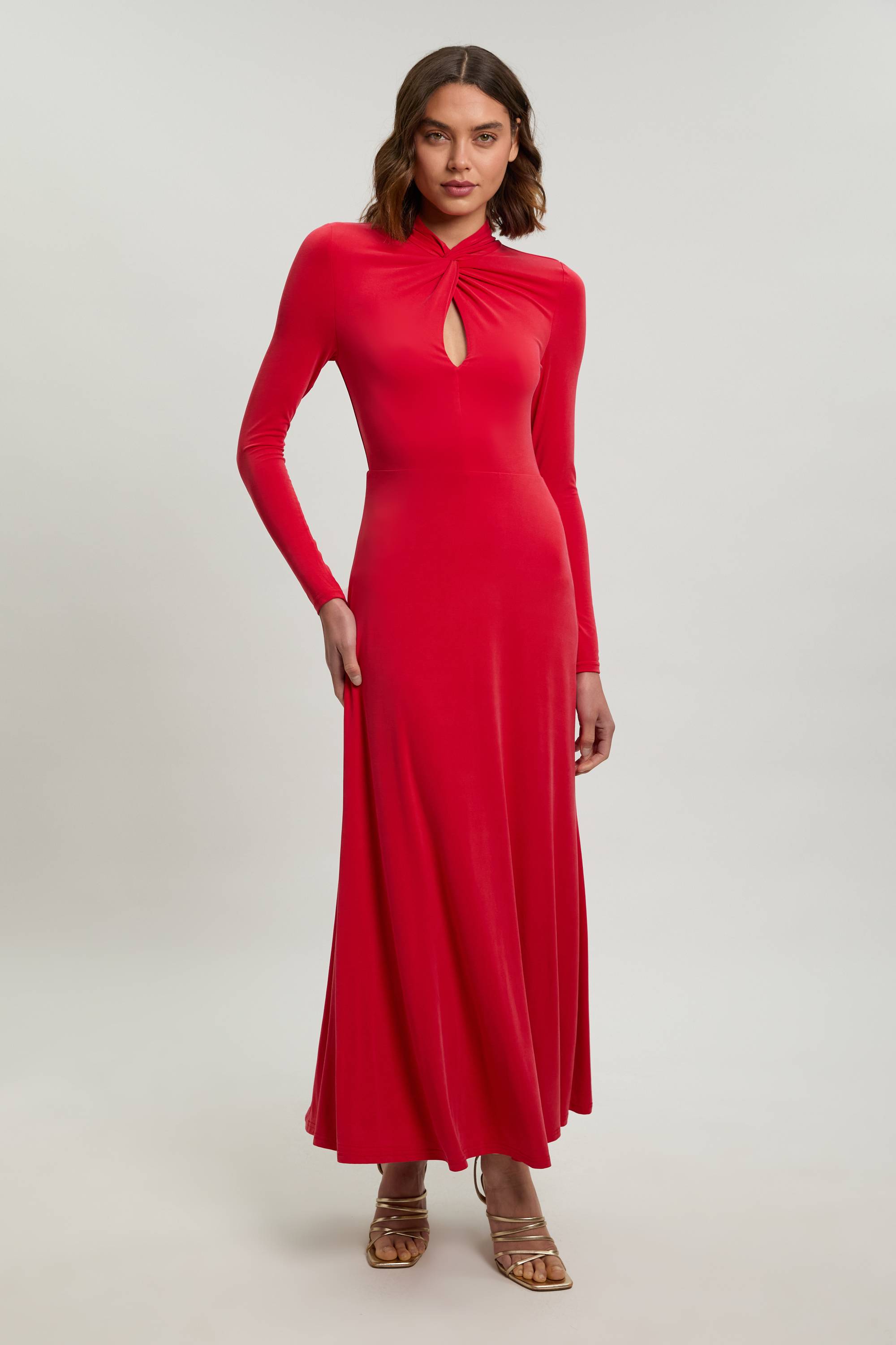 KarenMillen Robe Maxi En Jersey À Manches Longues