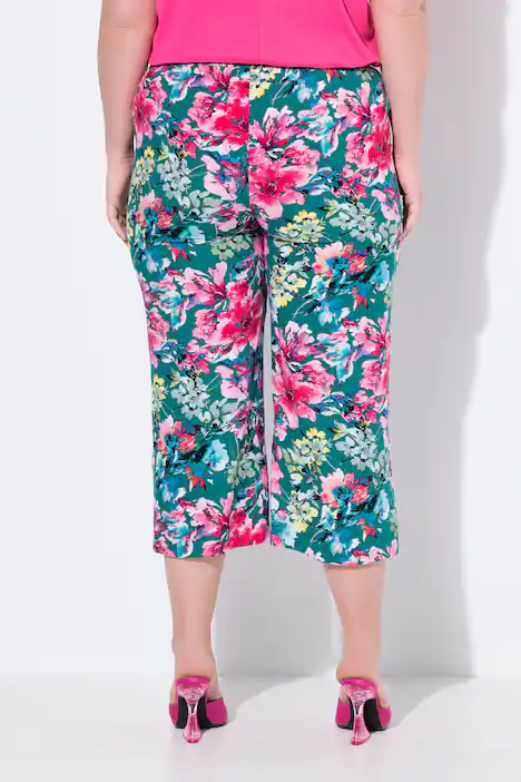 Culotte, weites Bein, Blumenmuster, amazonen stein