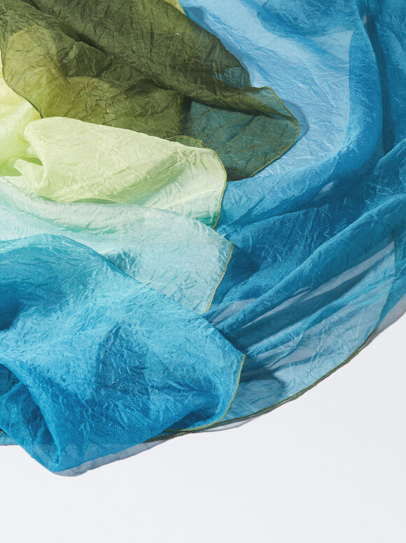 Lenço cerimonial tie-dye - cáqui