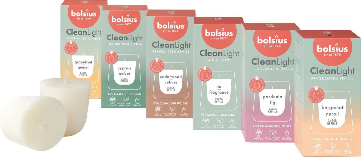 Bolsius CleanLight starterkit en navulling