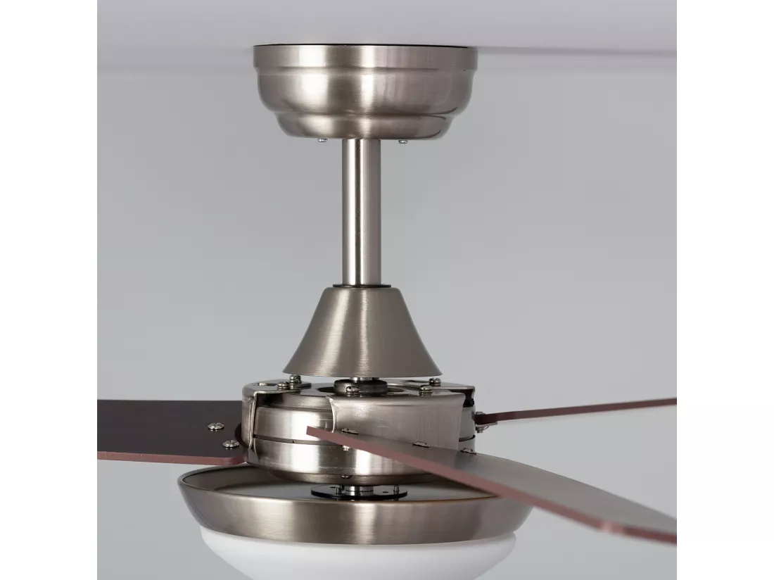 Ventilateur de Plafond Silencieux Neil Bois 107cm Moteur DC Argent