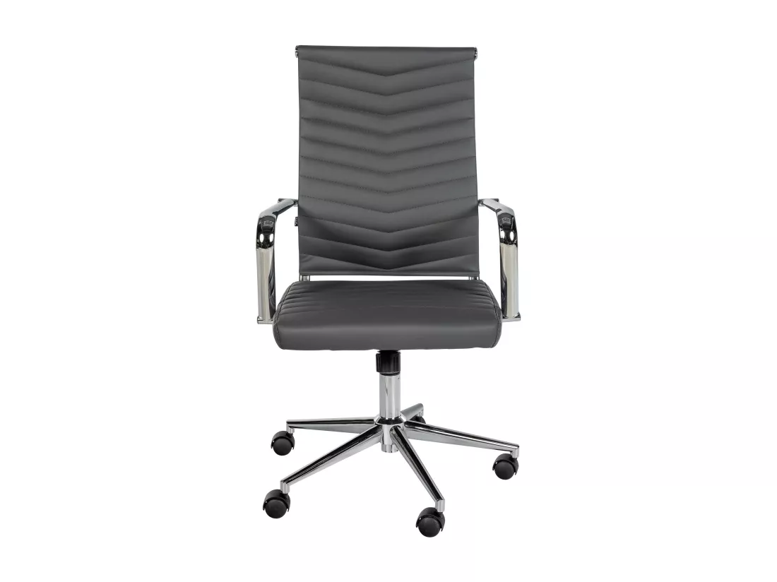 Chaise de bureau - Similicuir - Gris - Canby