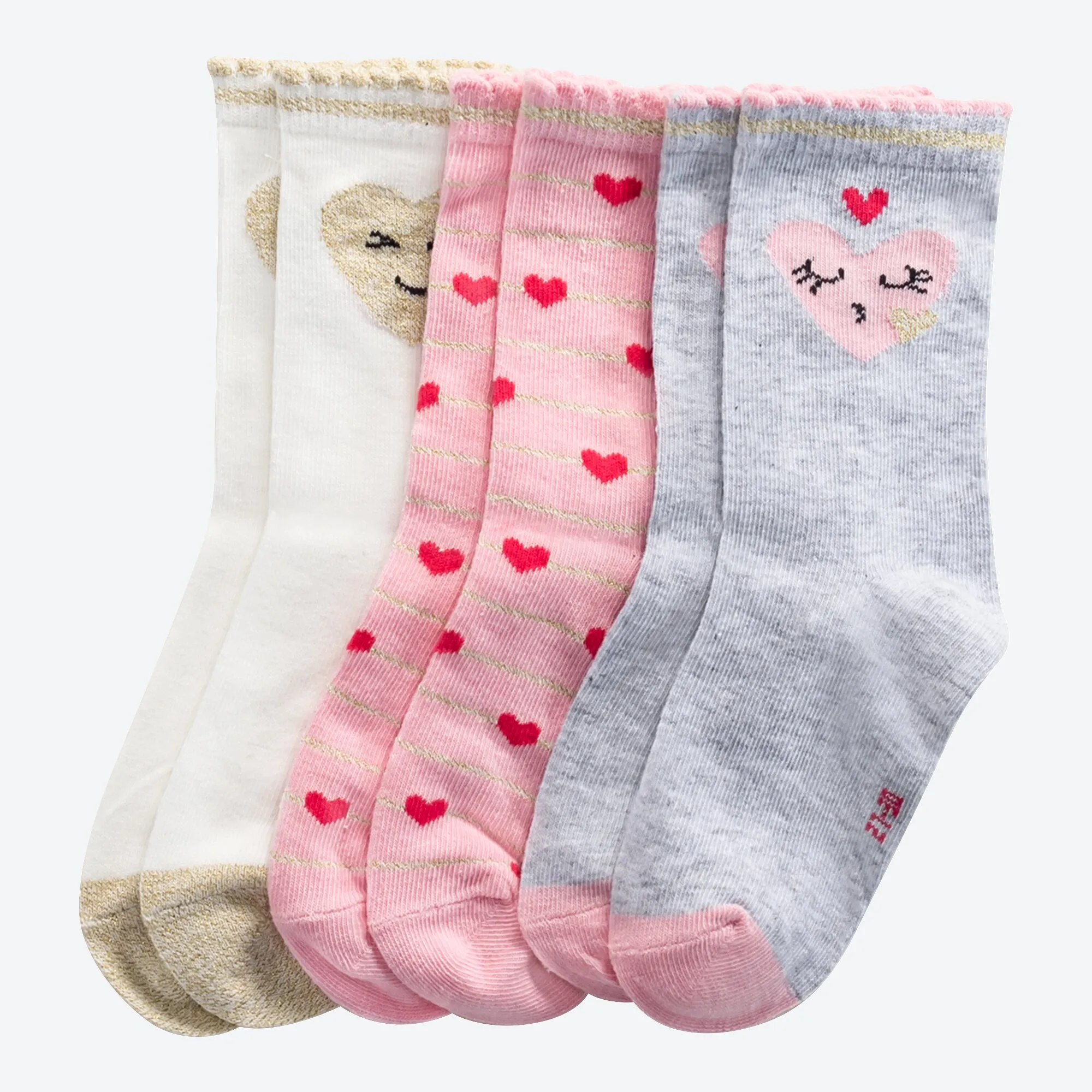 Kinder-Mädchen-Socken, 3er-Pack