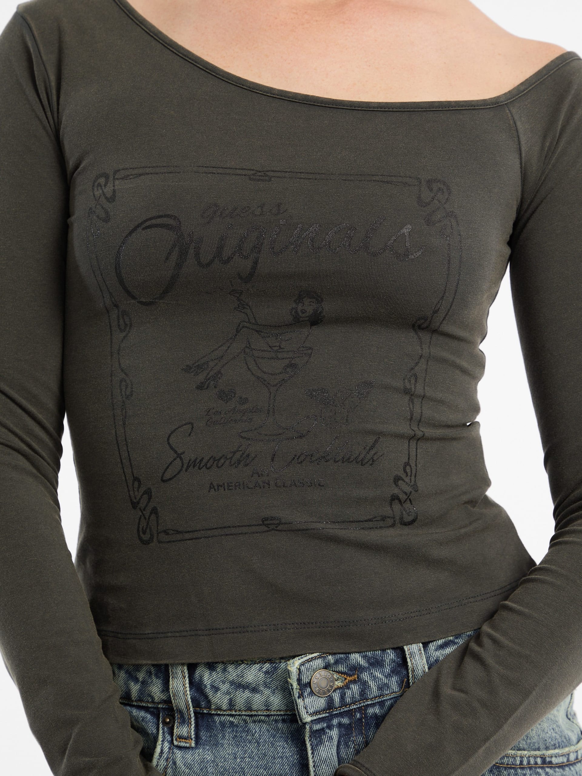 Camiseta ombro a ombro GUESS Originals