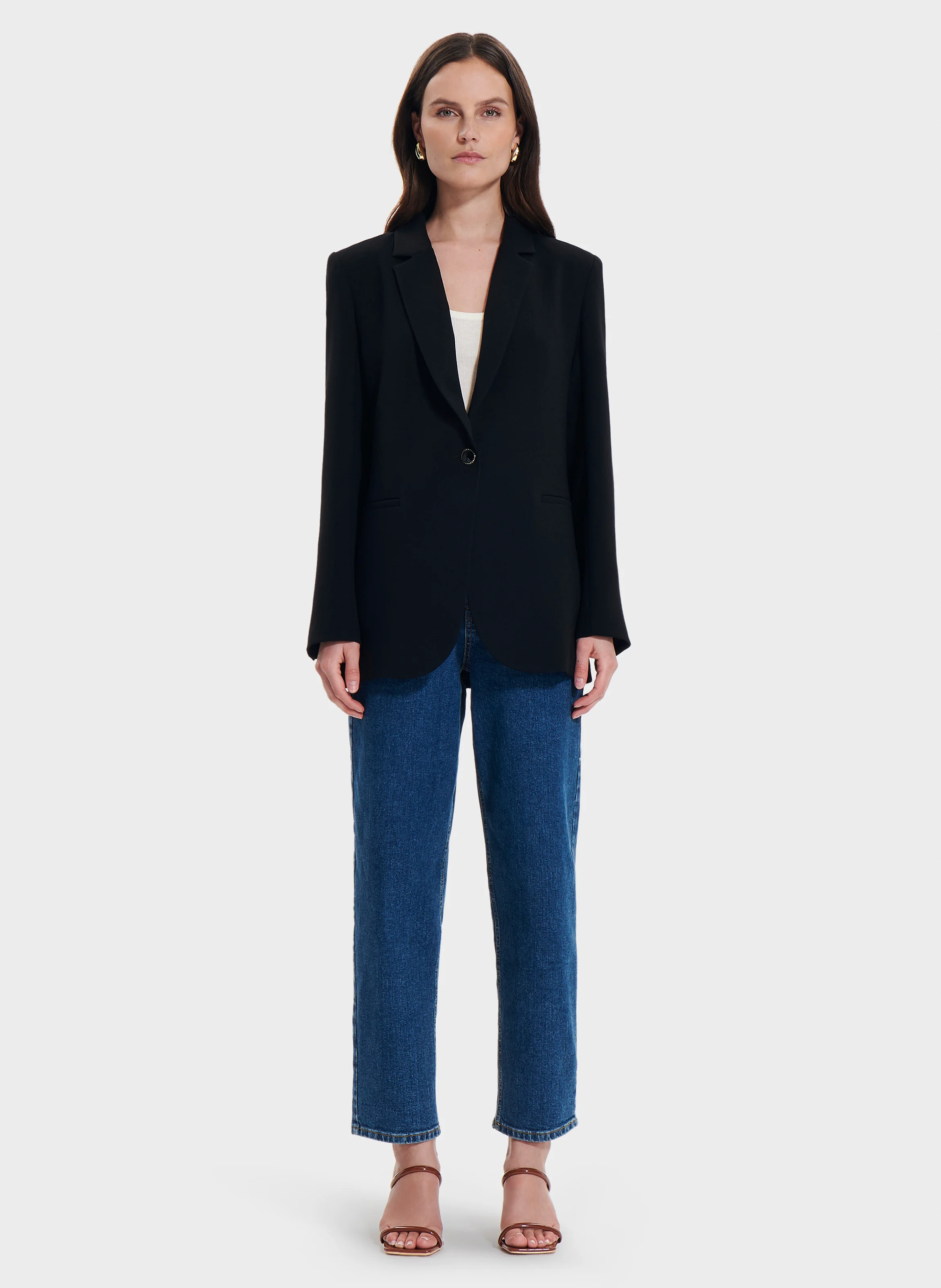 VICTORINA - Veste de tailleur boutonnée | Noir