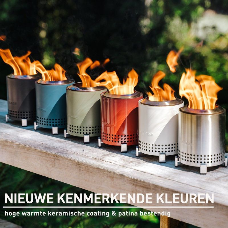Solo Stove Mesa - Vuurplaats voor op Tafel - Grijs - 17,5 x 13 cm - Rookarm