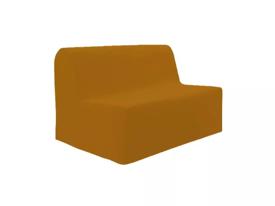 Housse de BZ unie 100% coton jaune 140 cm