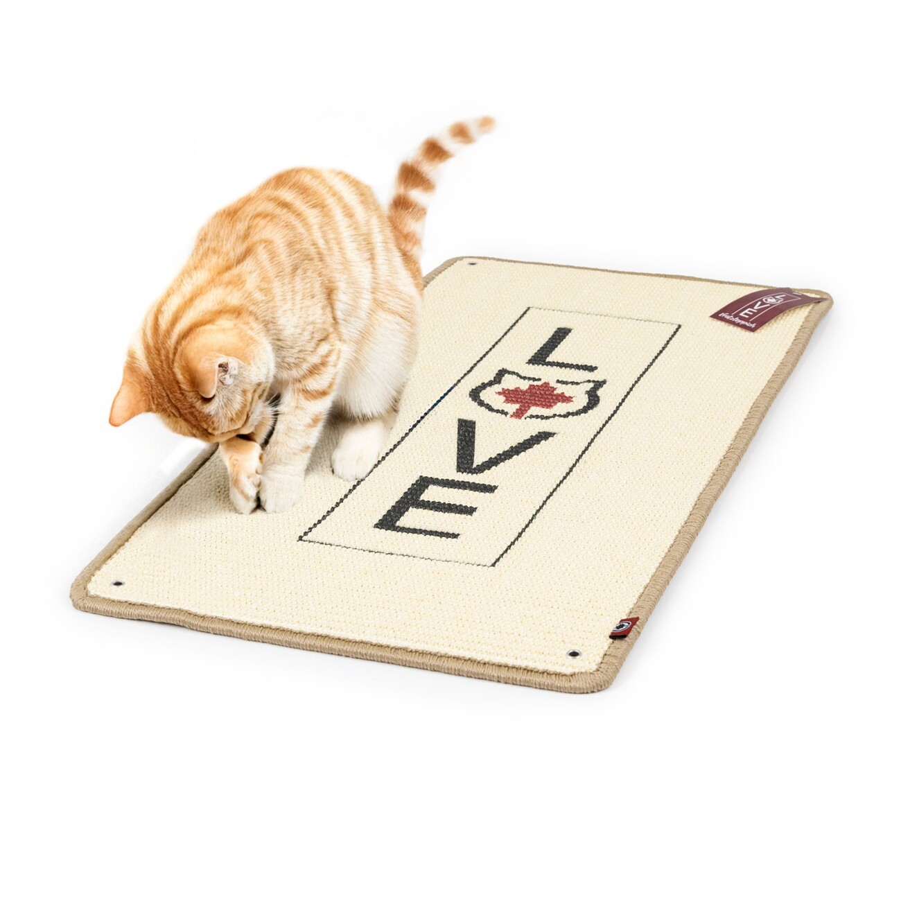 Canadian Cat Company Kratzteppich 80x40cm mit Wandbefestigung beige