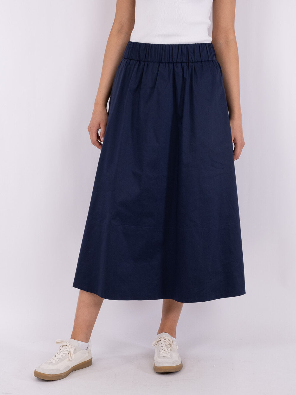 Neo Noir  Yara Poplin lang nederdel - Navy