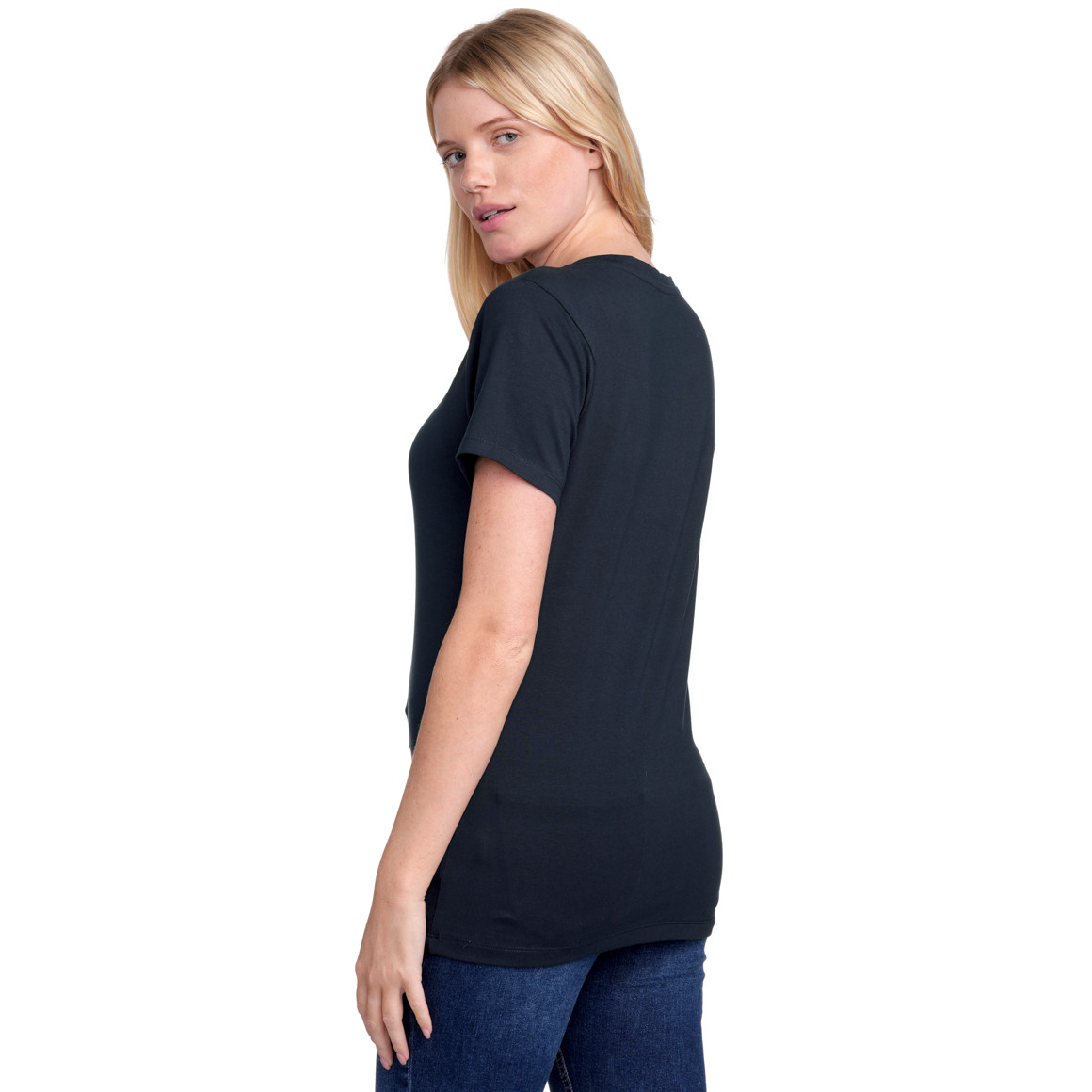Gina Benotti Damen T-Shirt mit V-Ausschnitt dunkelblau