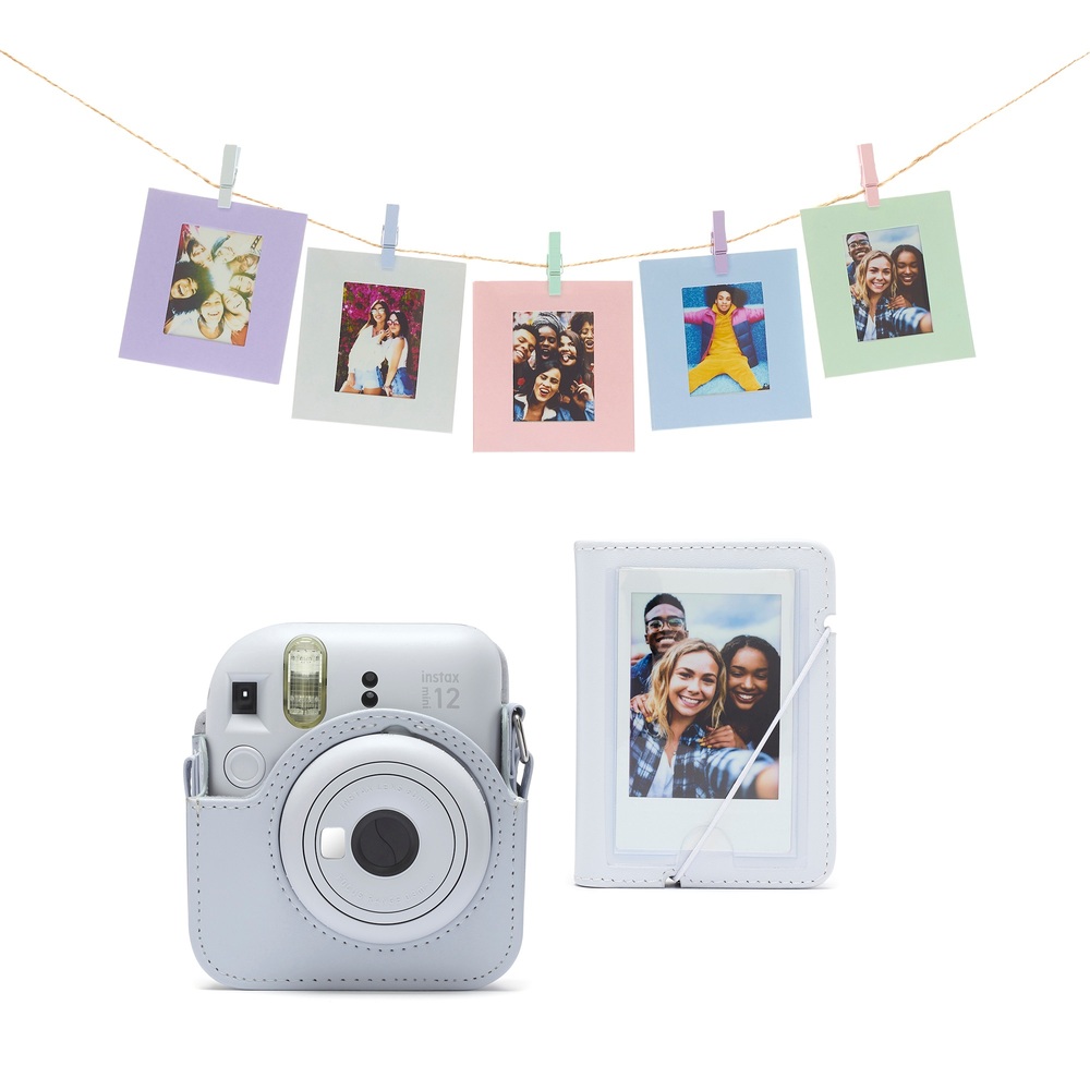 Fujifilm Instax Mini 12 Sofortbildkamera-Zubehörset, Tonweiß