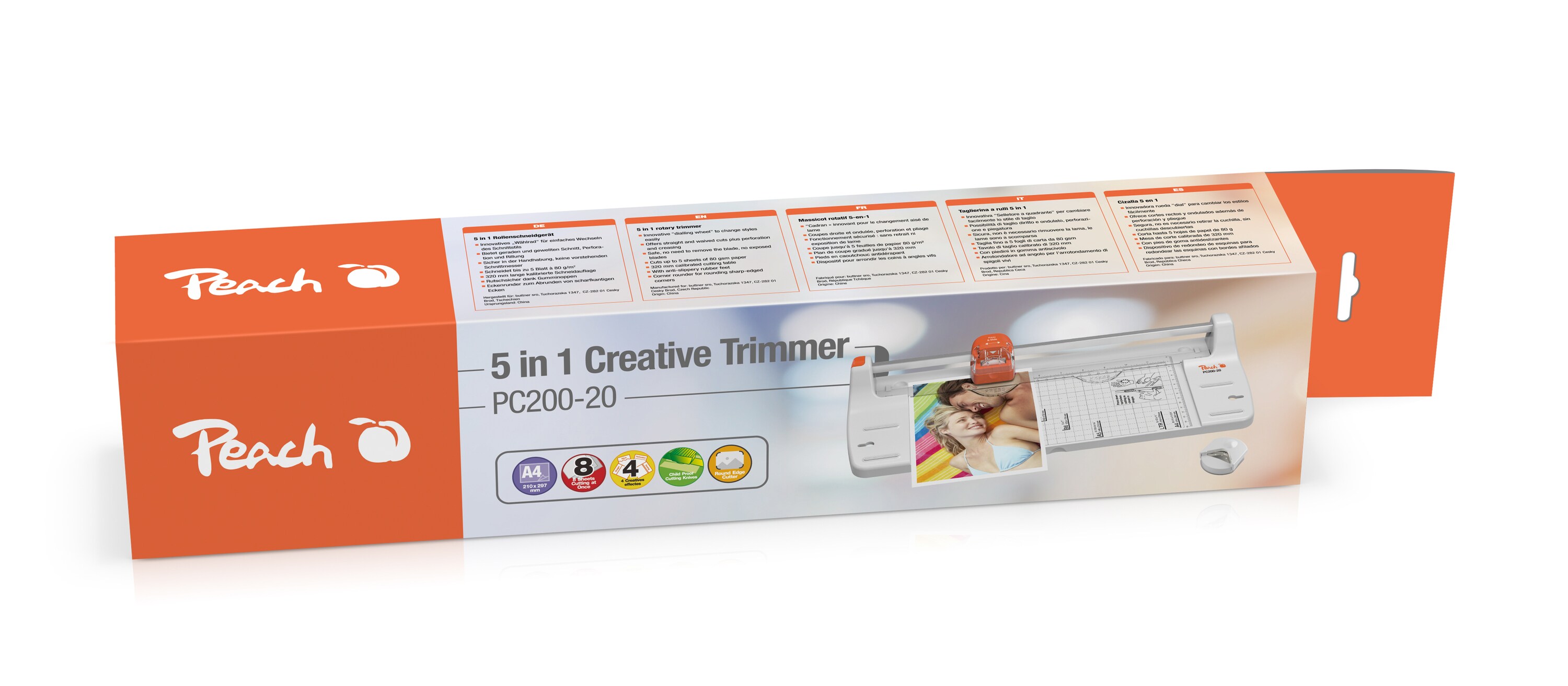 Peach 5 in 1 Kreativ Rollenschneider PC200-20
