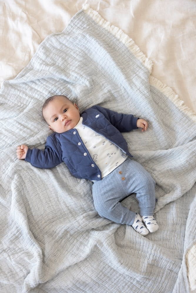 Feetje Feetje sokken - Blue Ocean offwhite