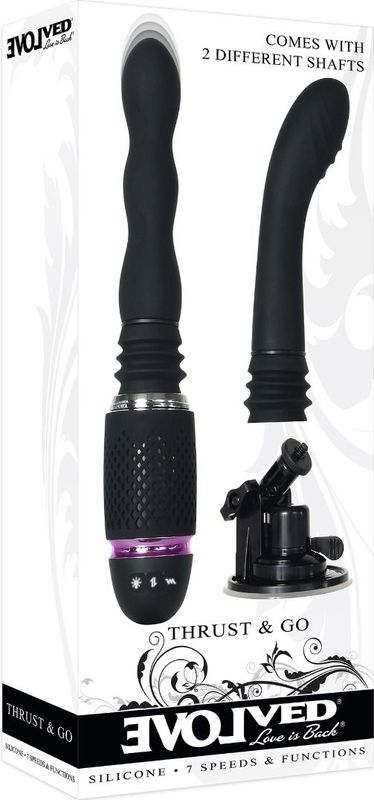 Stotende vibrator met standard Thrust & Go Evolved - - Zwart