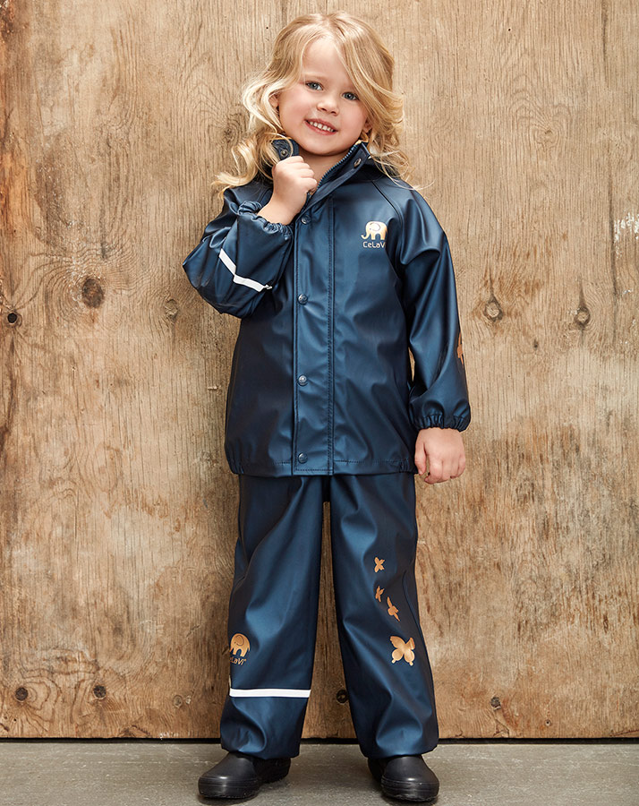 Regenset SCHMETTERLINGE 2-teilig in navy metallic