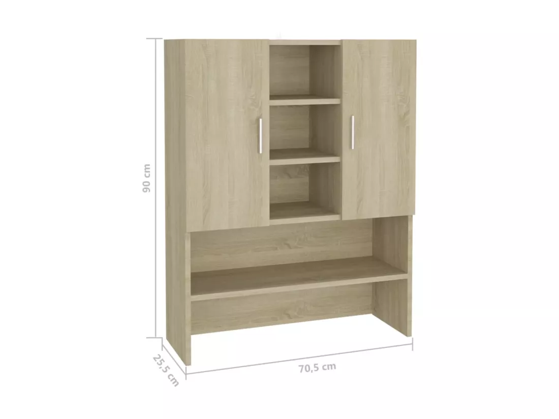 Meuble pour machine à laver Chêne sonoma 70,5x25,5x90 cm