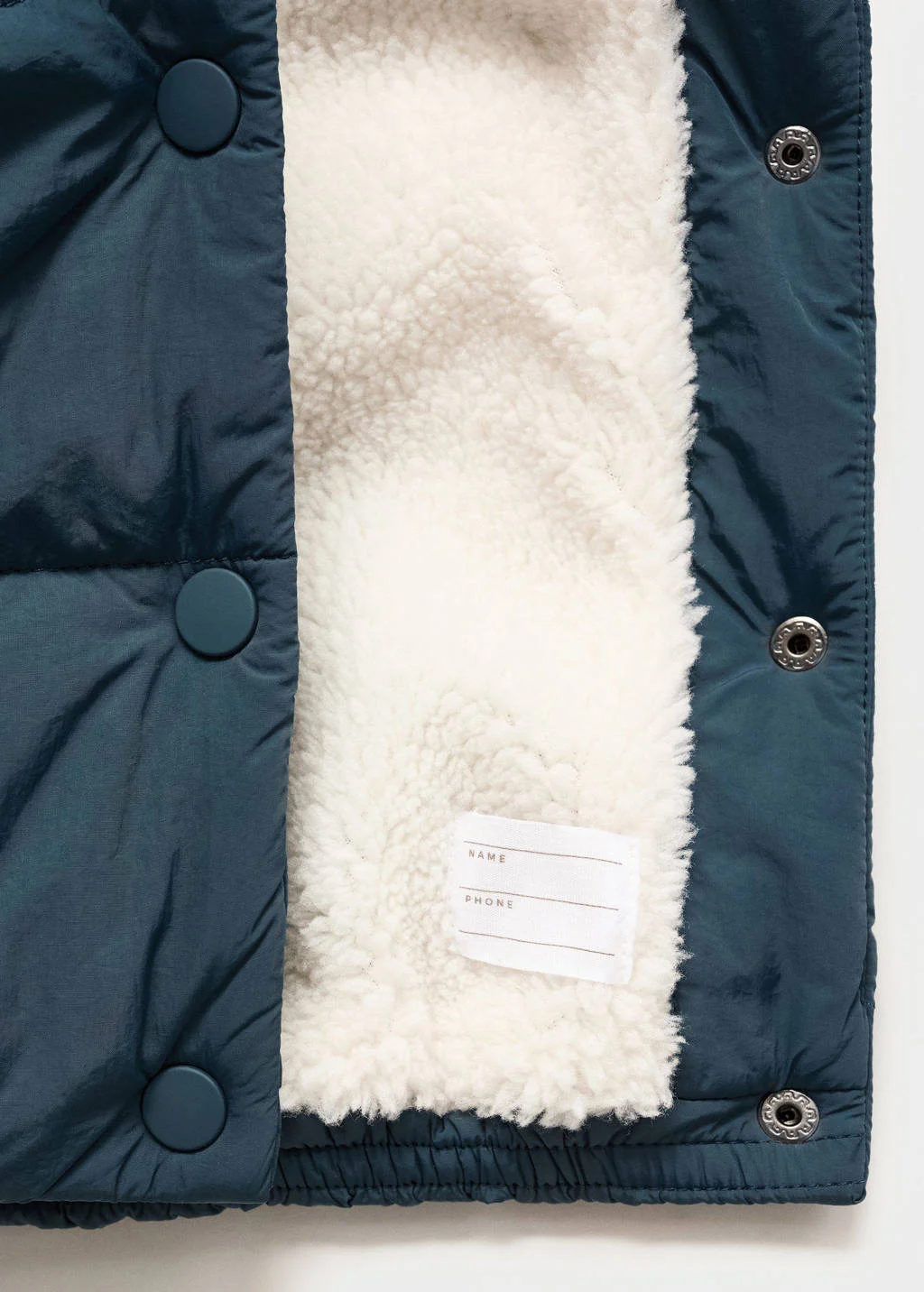 Mango Kids gewatteerde jas donkerblauw