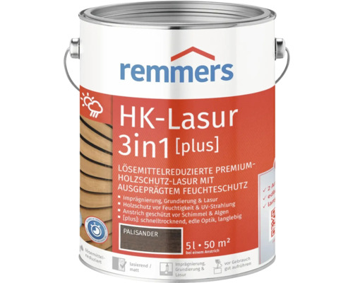Remmers HK-Lasur 3in1 [plus] palissanderhout 5 l