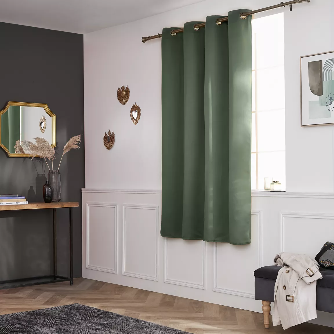 Rideau obscurcissant (140 x 180 cm) Dark Vert romarin