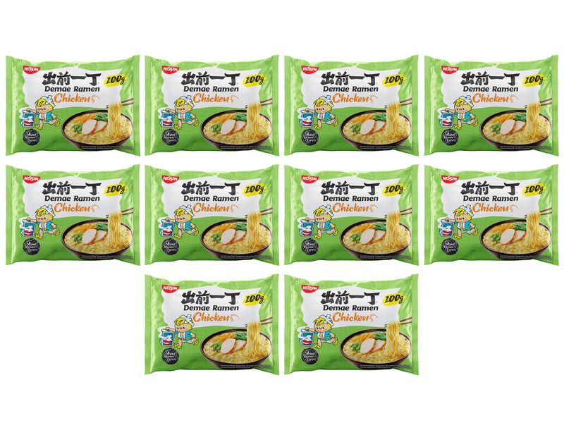 Nissin Food Demae Ramen Nudelsuppe Huhn 10 x 100 g Instant Nudeln