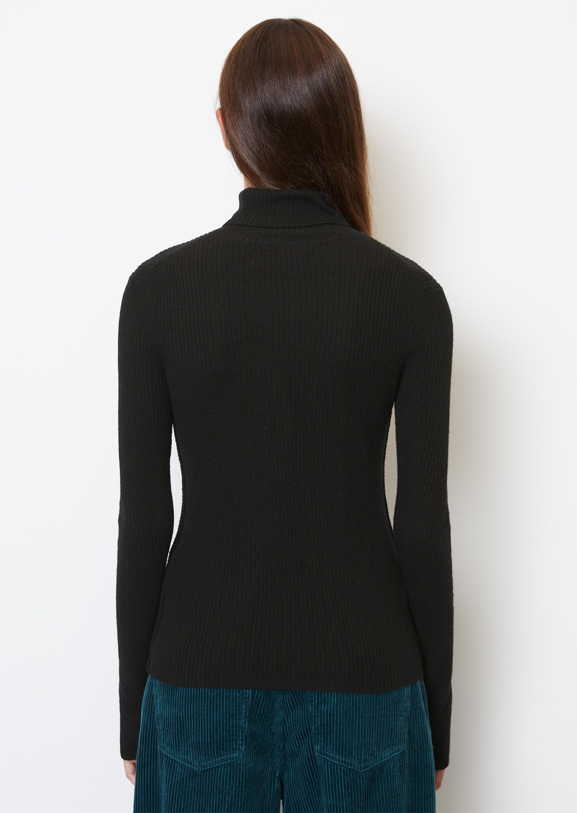 Rollkragenpullover shapedim soften Rippstrick
