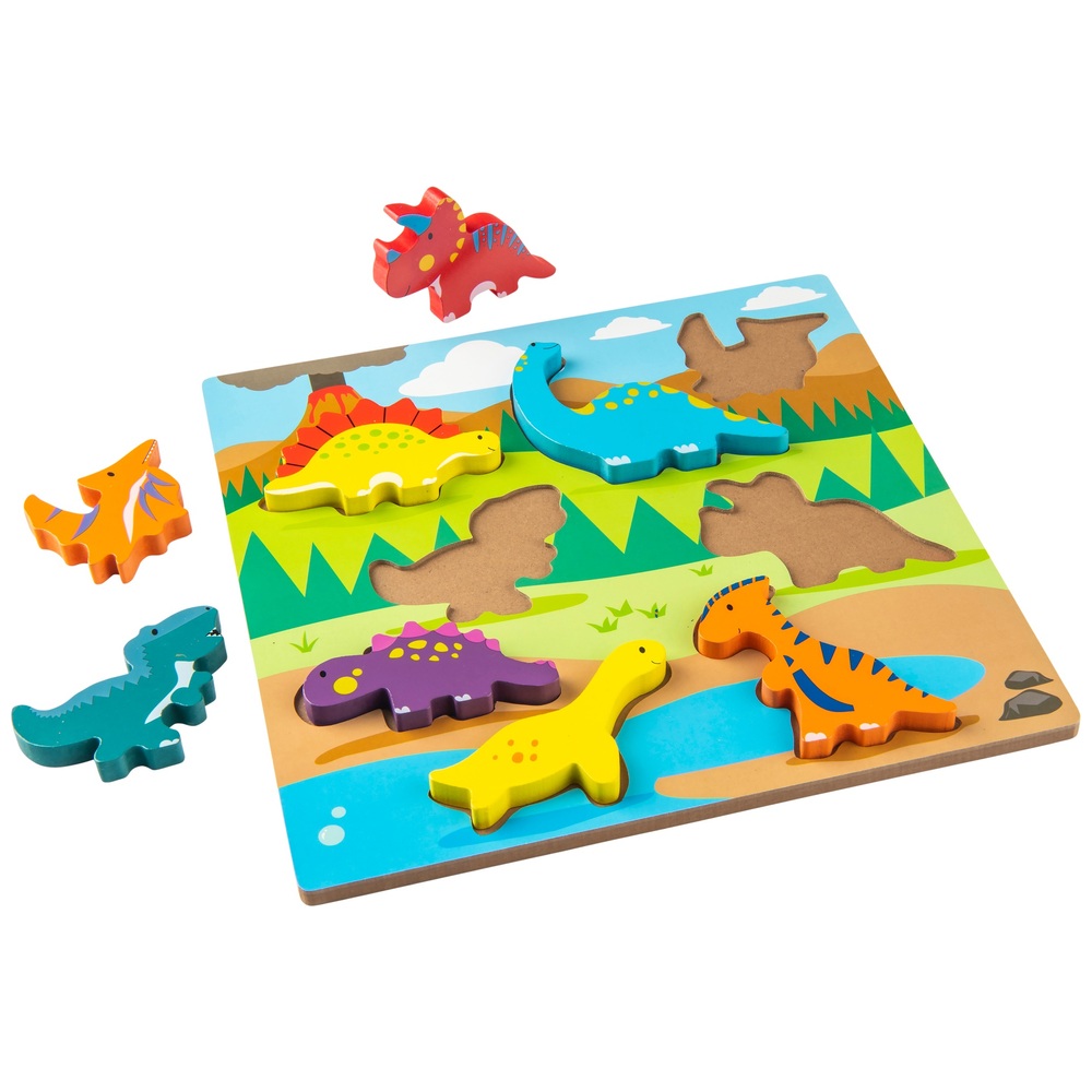 Massives Holzpuzzle Dinosaurier