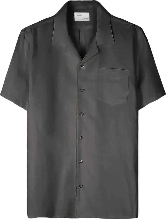 Colorful Standard Linen Short Sleeved Shirt Lava grey