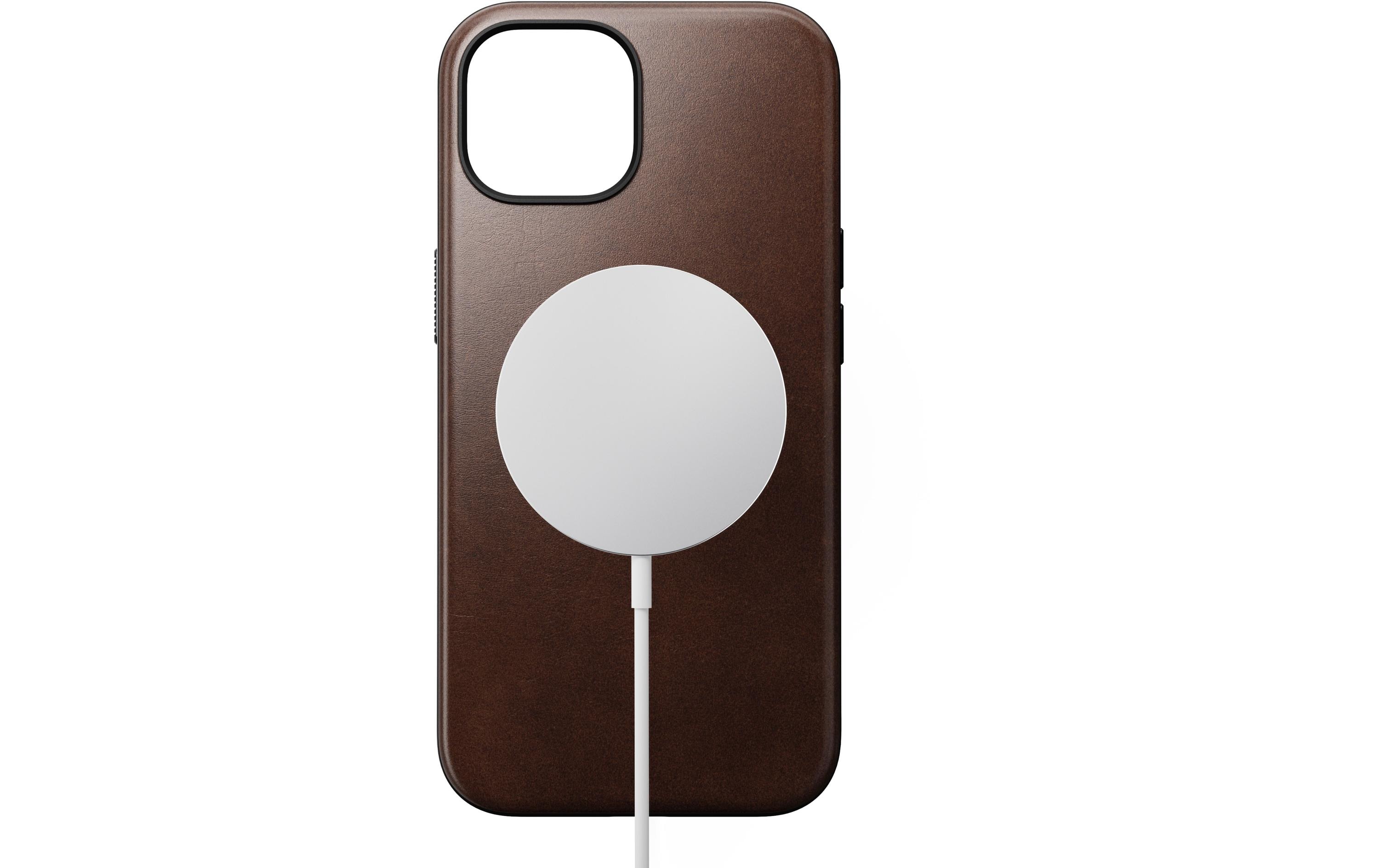 Back Cover Modern Leather Horween iPhone 15 SchwarzModerne Schutzhülle aus Horween Leder für das Apple iPhone 15