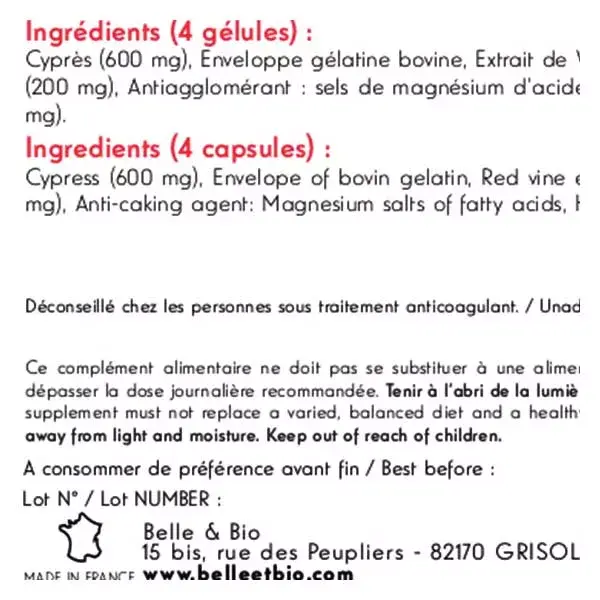 Belle & Bio Circulation 120 gélules
