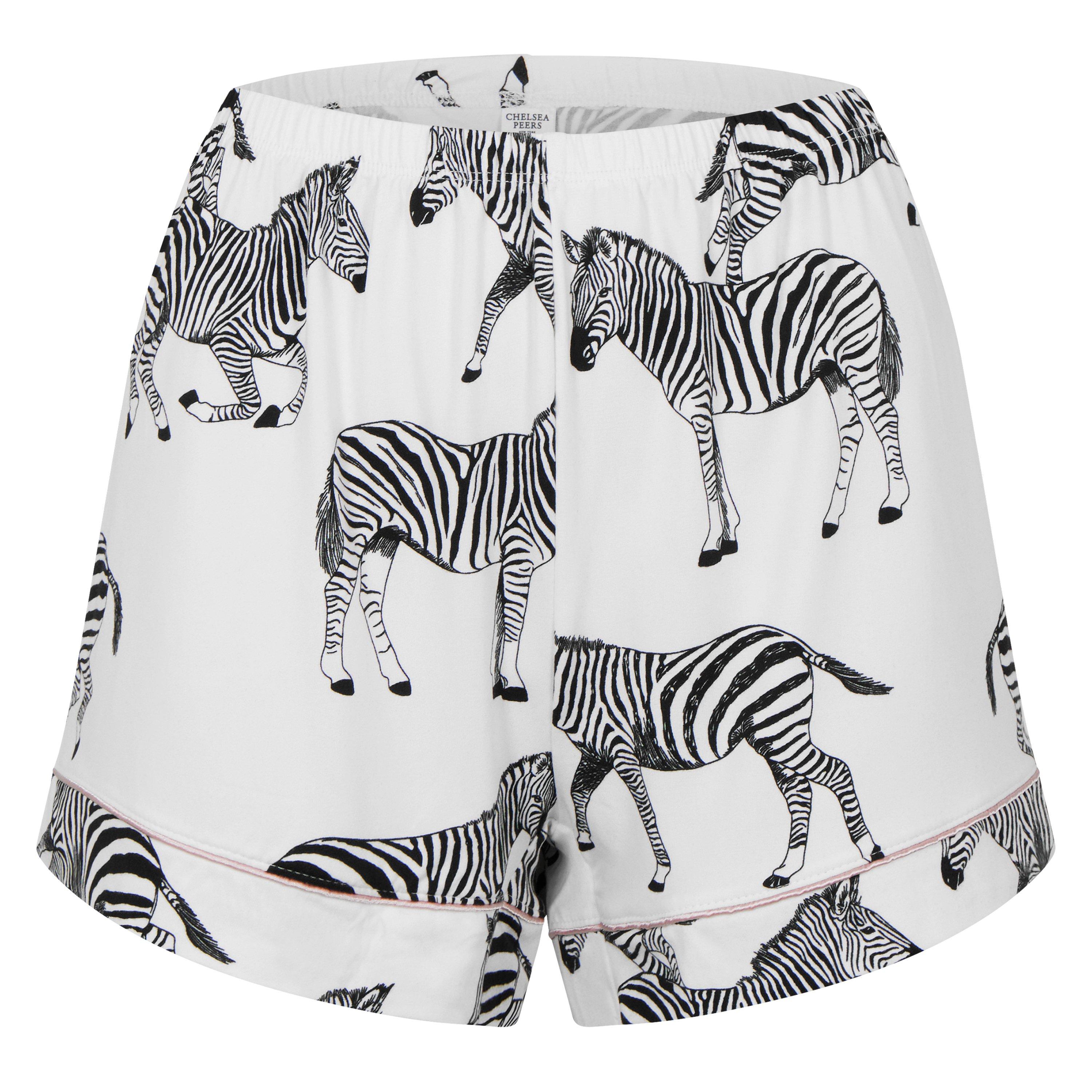 Chelsea Peers Zebra Print Short Pyjama Set
