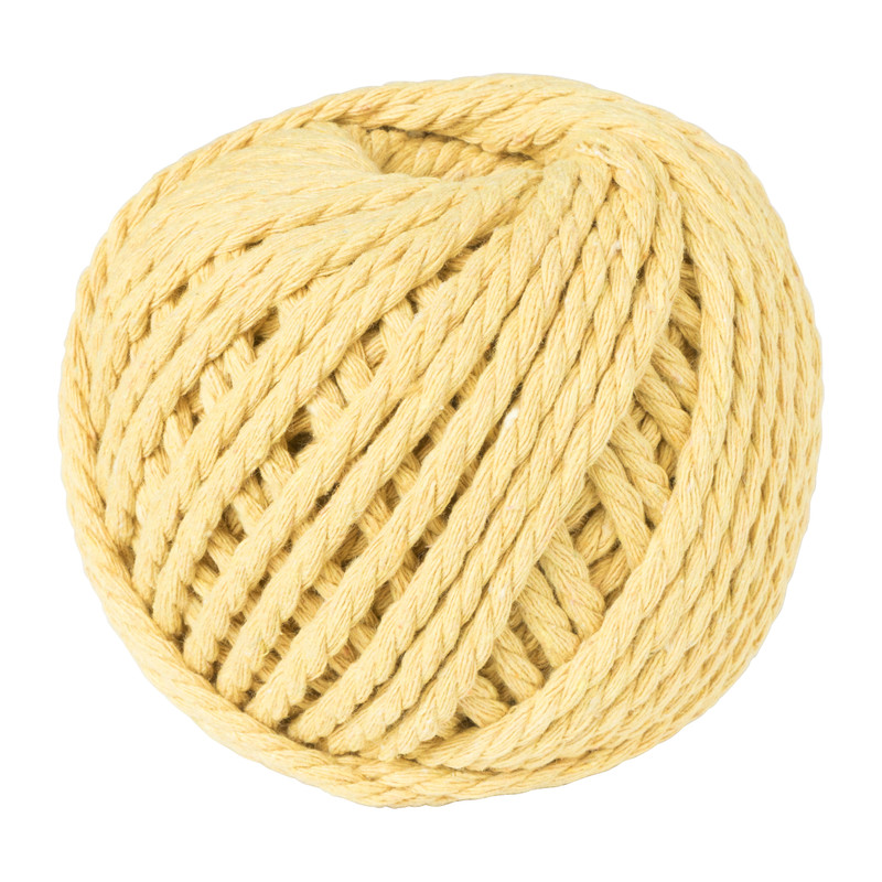 Macrame touw - okergeel - 40 meter